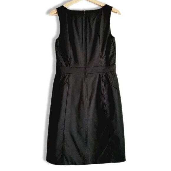 WHBM Classic Defined Waist Sheath Dress Knee Length Black Sz 6 - Picture 11 of 16